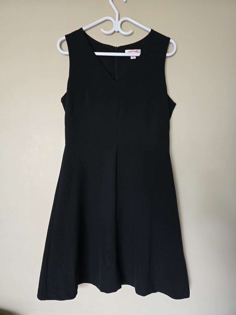 Joe Fresh Black V Neck Fit Flare Dress Size 8